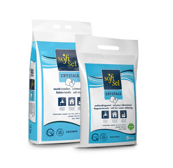 SOFT-SEL CRYSTALS is available in ergonomic 10 and 15 kg bags