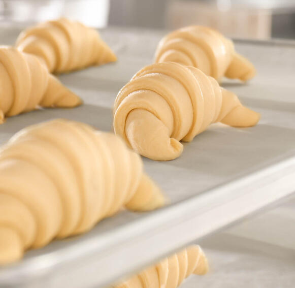 Croissants of Gourmand,  manufacturer of frozen puff pastry products
